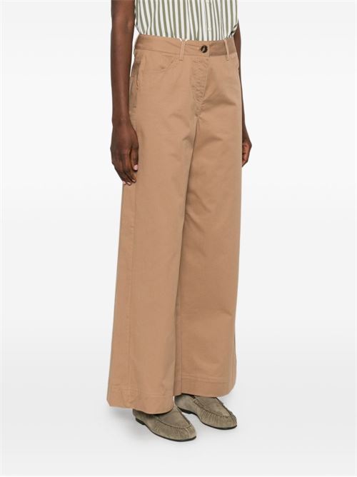 Pantalone donna Emme Marella palazzo in gabardina stretch cammello EMME Marella | RIVE002